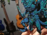 Sahagin, Lizard man, Reptilian Lithophane, 3d art-2