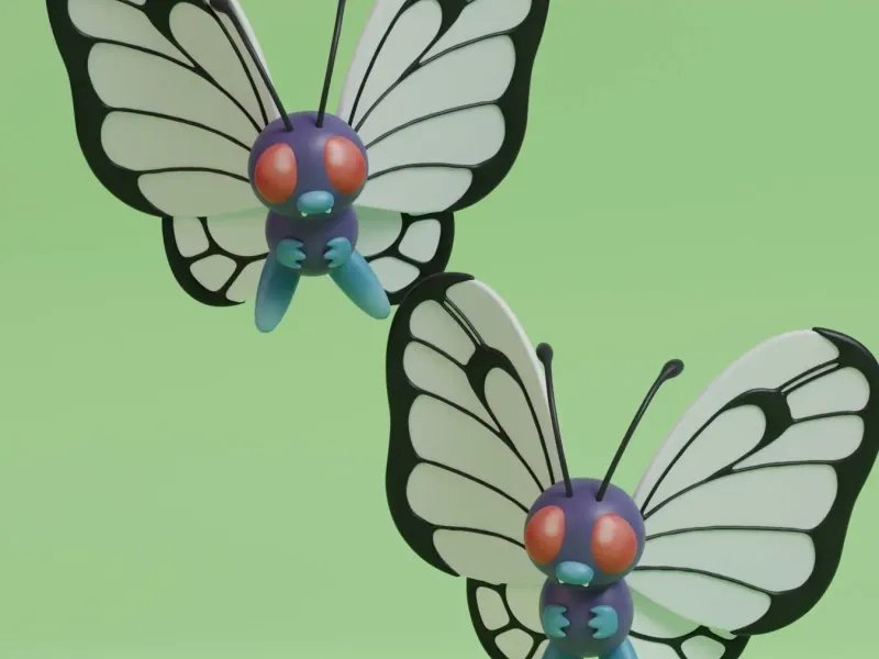 Pokemon - Butterfree with 2 poses