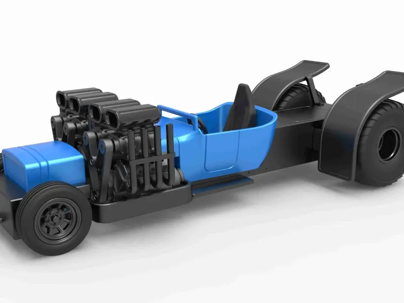Camion de traction 2wd Hot rod avec 2 V8 Version 2 Echelle 1:25