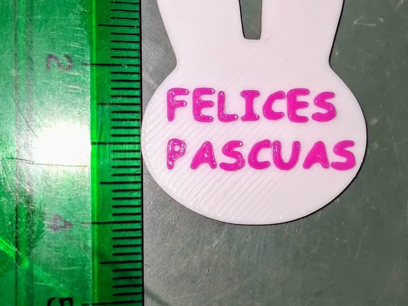 Llavero felices pascua simple dos colores
