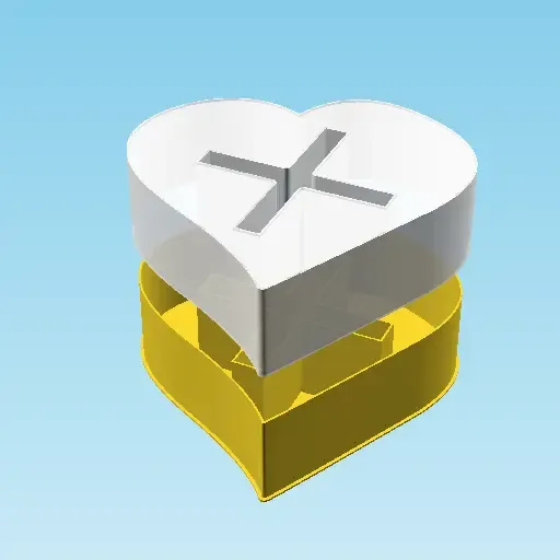 Fluffy Hearts PLUS SIGN, nestable box (v3)