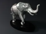Elefante in Low Poly-0