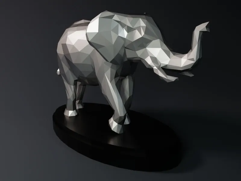 Elephant in Low Poly