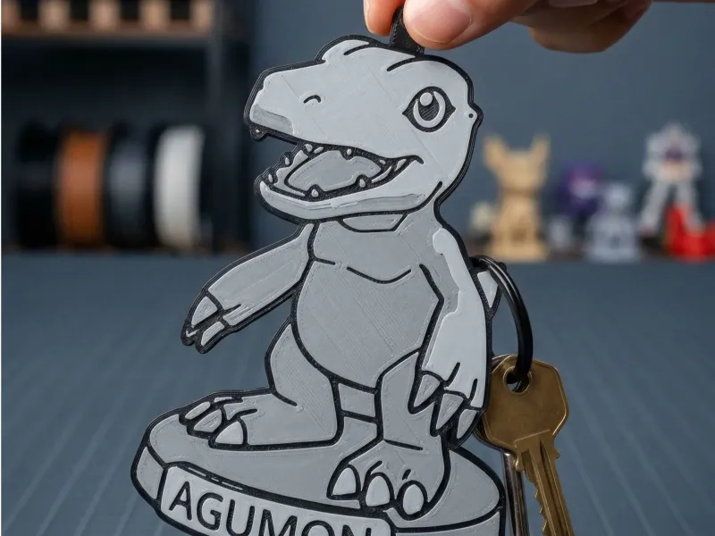 LLavero de Digimon - Agumon
