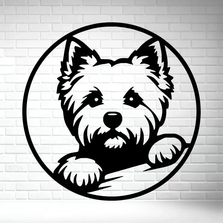 🐾 Wall Sculpture 2D – Westie / West Highland White Terrier