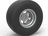 Rear wheel of vintage dragster Version 2 Scale 1:25-0