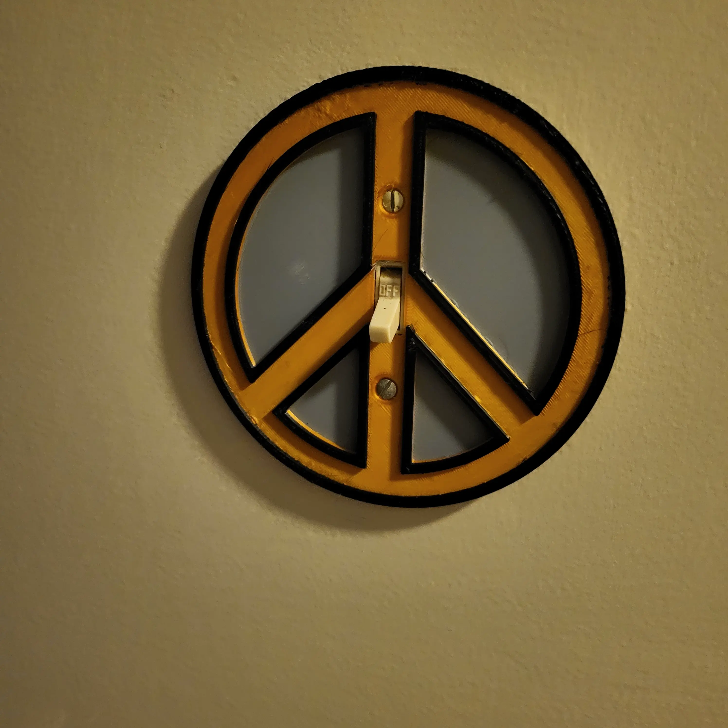 Peace Sign Light Switch Cover