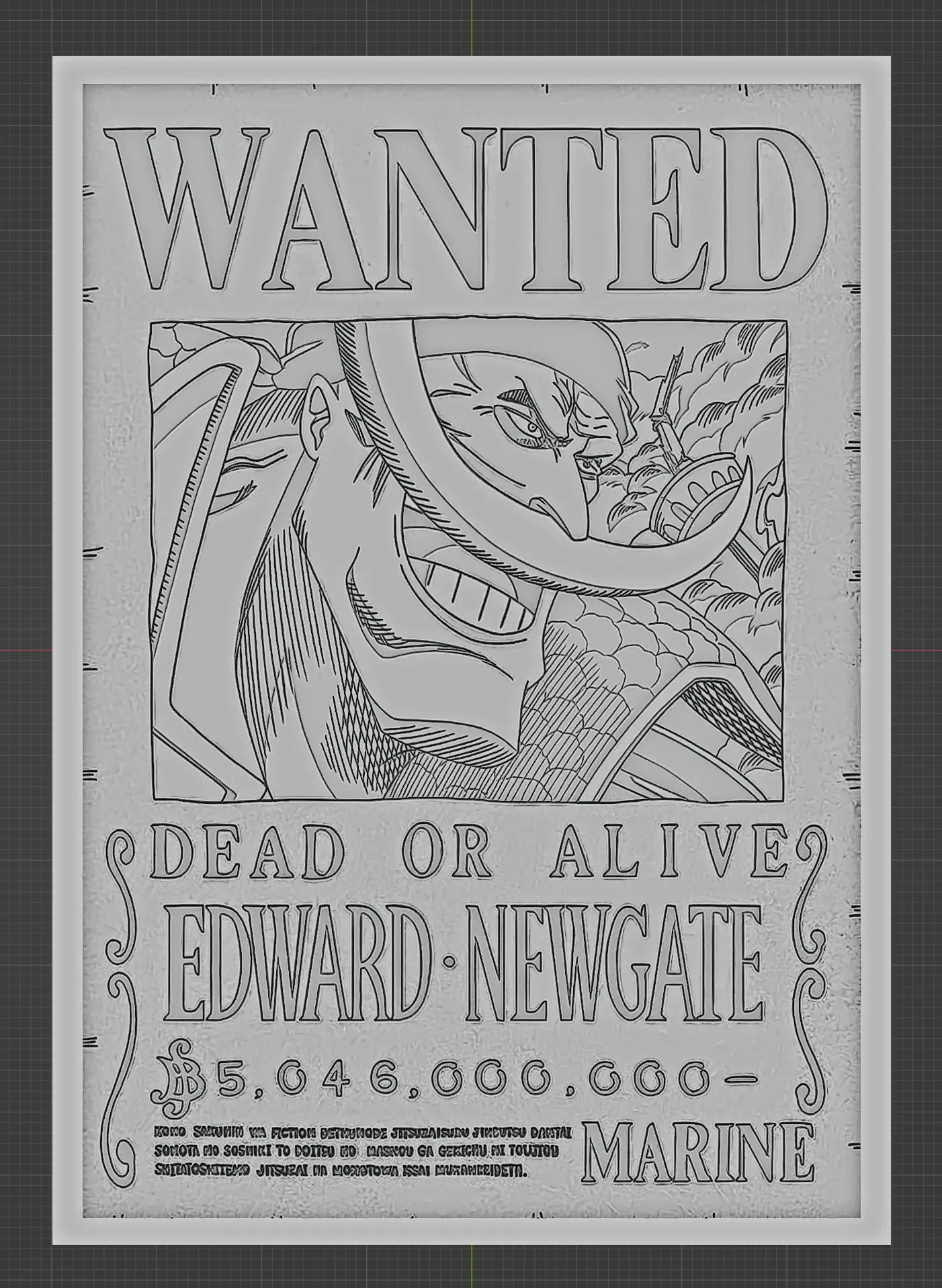 WHITE BEARD/EDWARD NEWGATE WANTED POSTER - ONE PIECE