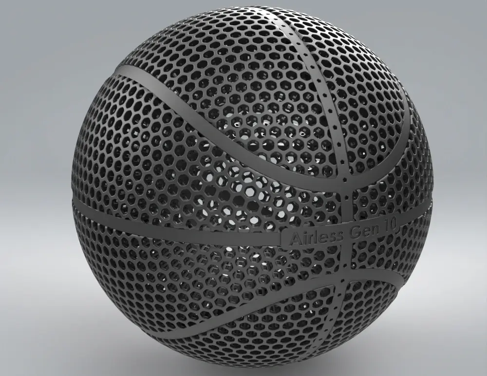 Indoor Basketball Wilson Debuts 3D-printed Airless Basketball