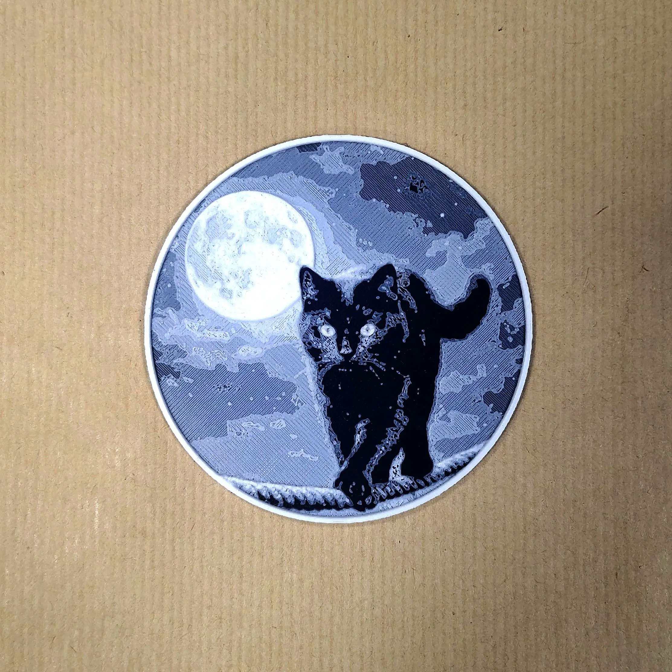 Black cat coaster