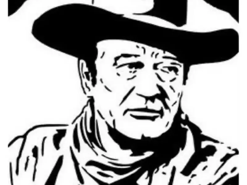 Stencil John Wayne