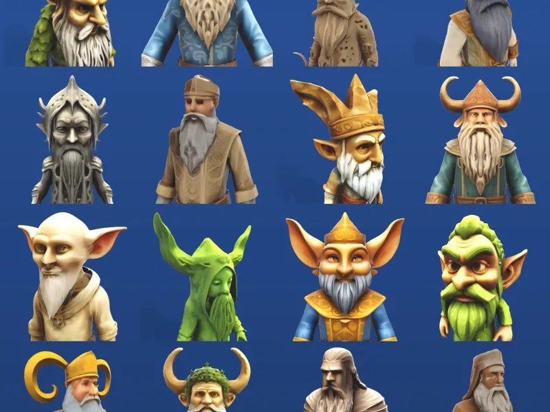 Leyendas Enanas Antiguas: Colección Premium de Personajes de Fantasía
