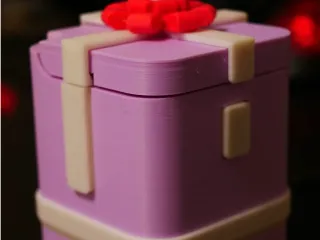 Gift box button opening