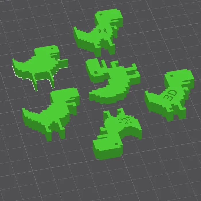 3D Printer Files | 3MF File | A Collection of Chrome Dino Replicas ...