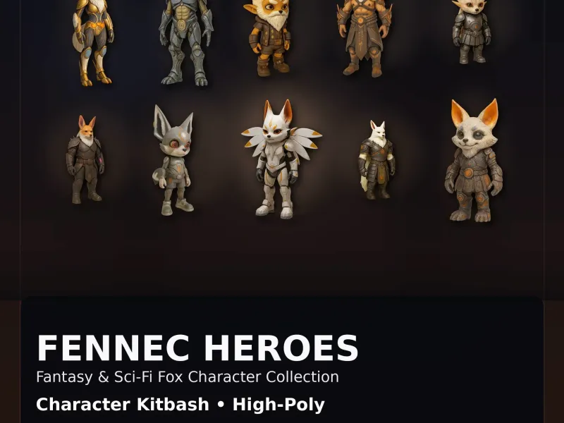 Fennec Heroes – Fantasy & Sci-Fi Fox Character Collection