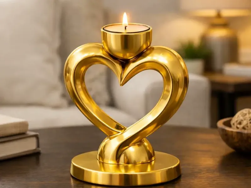 Heart Candle Holder STL File – Valentine’s Day 3D Print – Ro
