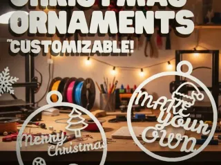 CHRISTMAS ORNAMENTS CUSTOMIZABLE