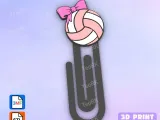 Paperclip volleyball with a bow - bookmark-1