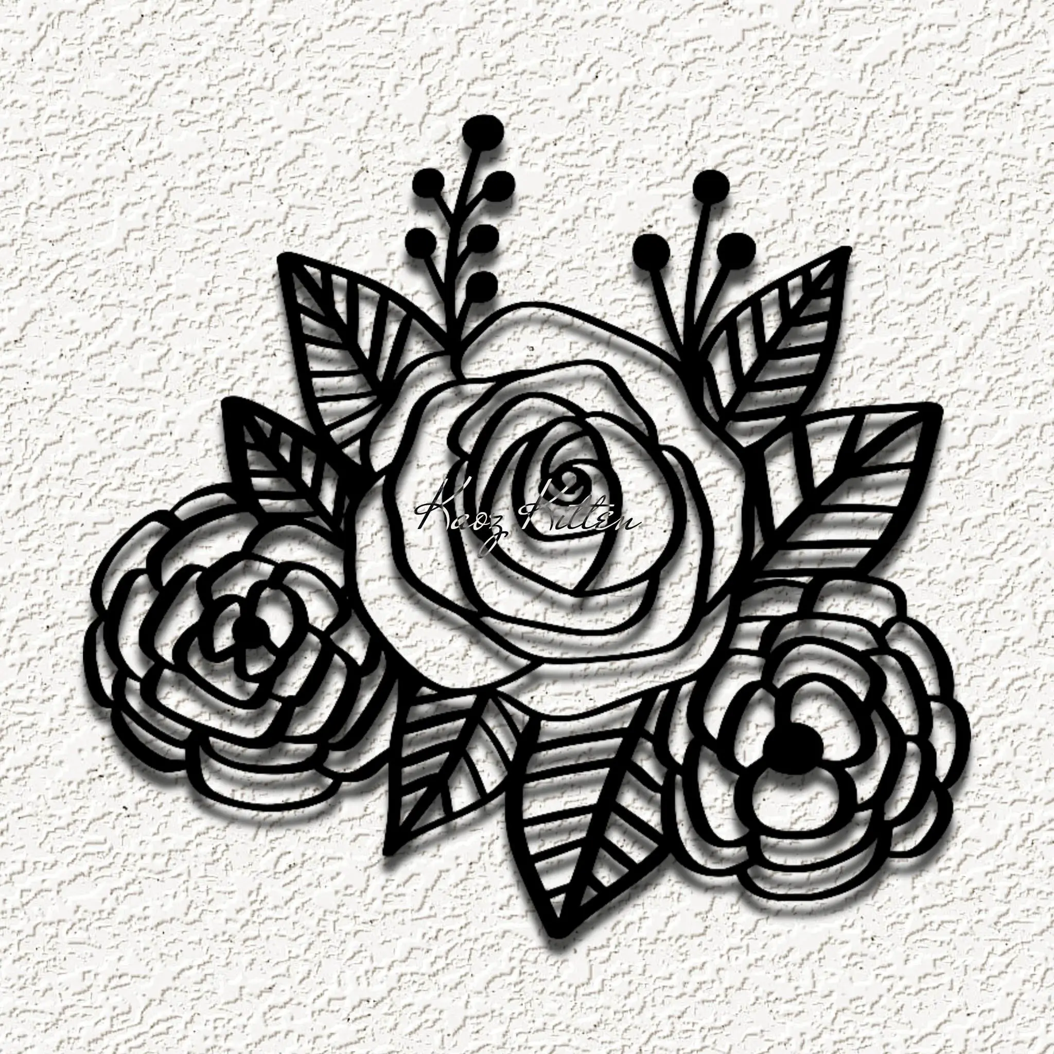 3 spring flowers WALL ART HOME DECOR