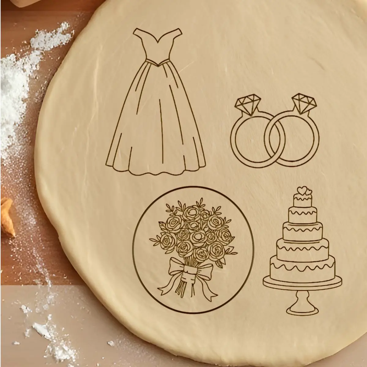 Wedding Set Cookie Cutter, Biscuit Cutter