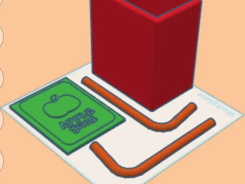 Apple juice pencil holder 