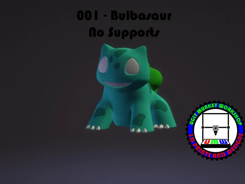 Bulbasaur - 001 - Pokemon - No Support