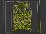 Wildflower Mason Jar - Modular Light Box Insert-1