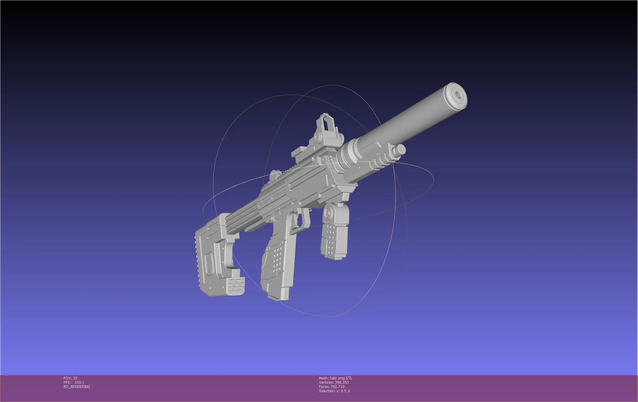 Halo ODST SMG Basic Model