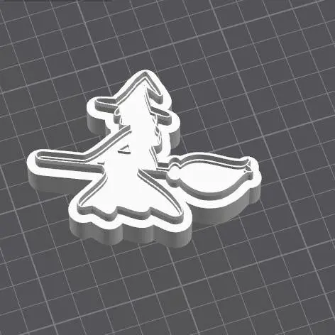 Witch on a broom Cookie Cutter