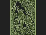 Wolf With Moon Art Nouveau Decorative Panel SVG STL CNC Wall-7