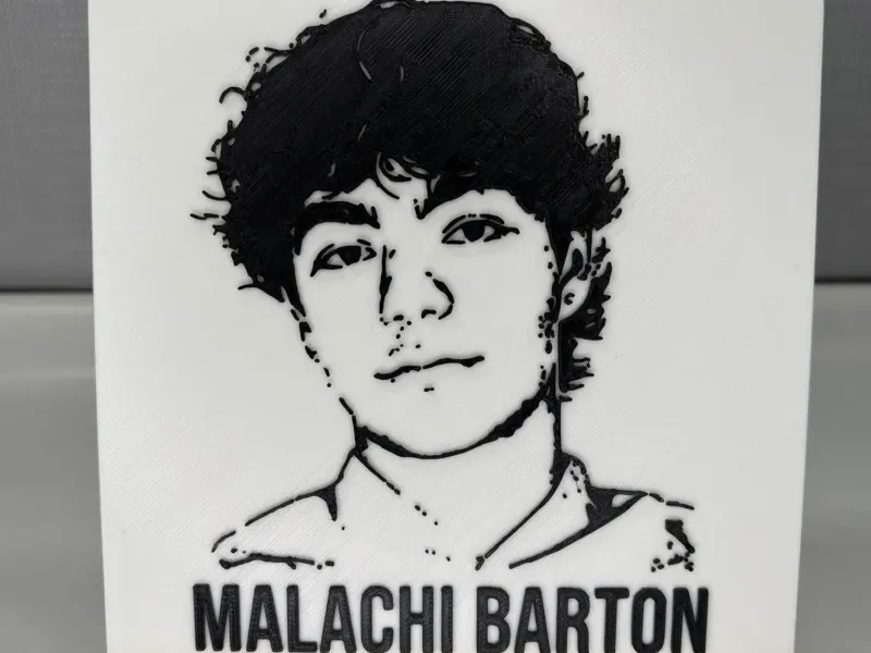 Malachi Barton svg portrait 150mm tile art
