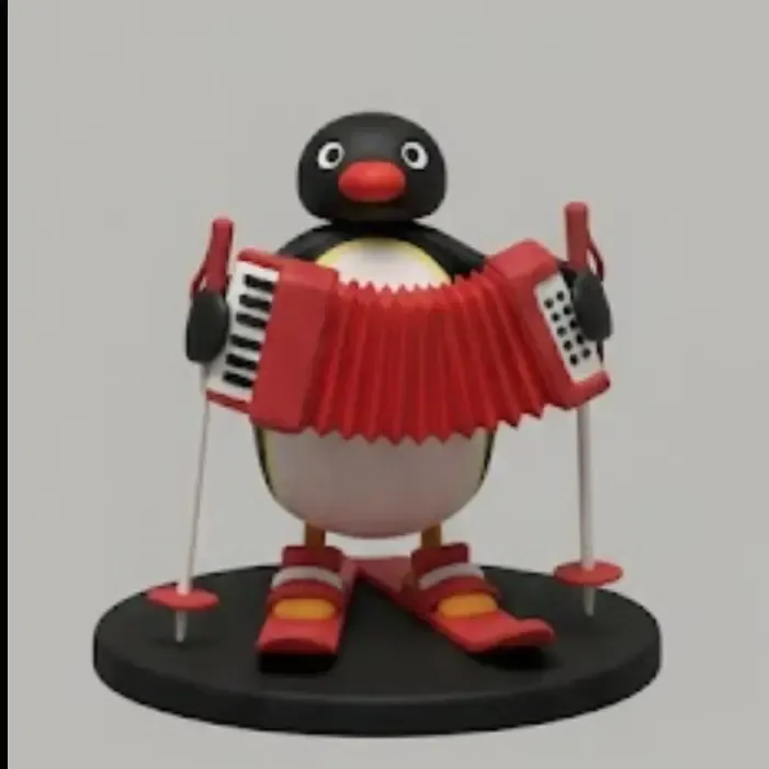Pingu tocando acordeon 