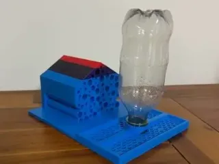 Bee hotel and feeder