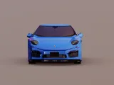 830 Tris Low poly Porsche Car-1