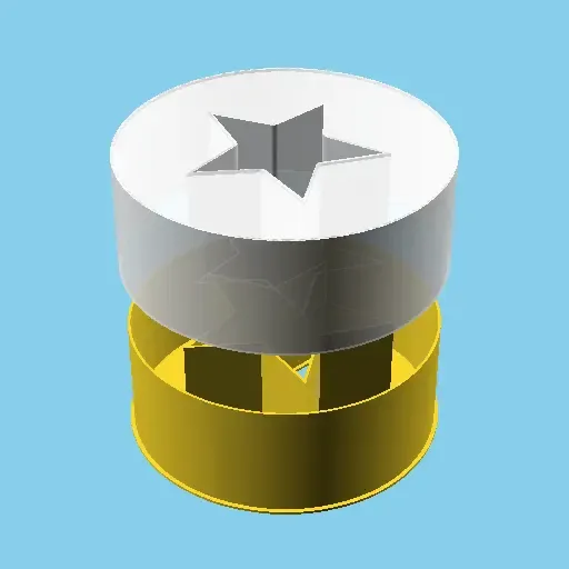 Disc with a star, nestable box (v1)