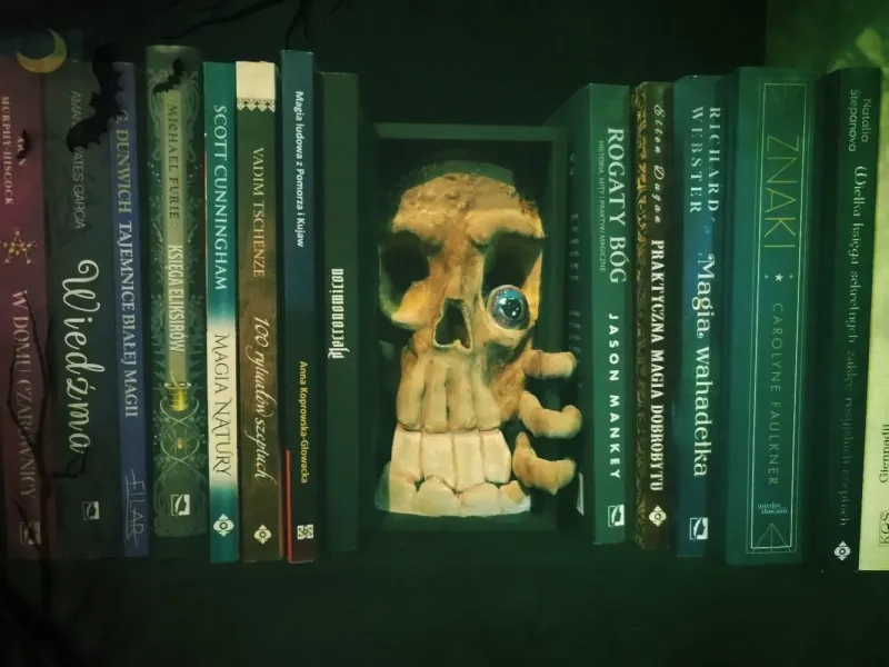 Skull Book Nook Decor
