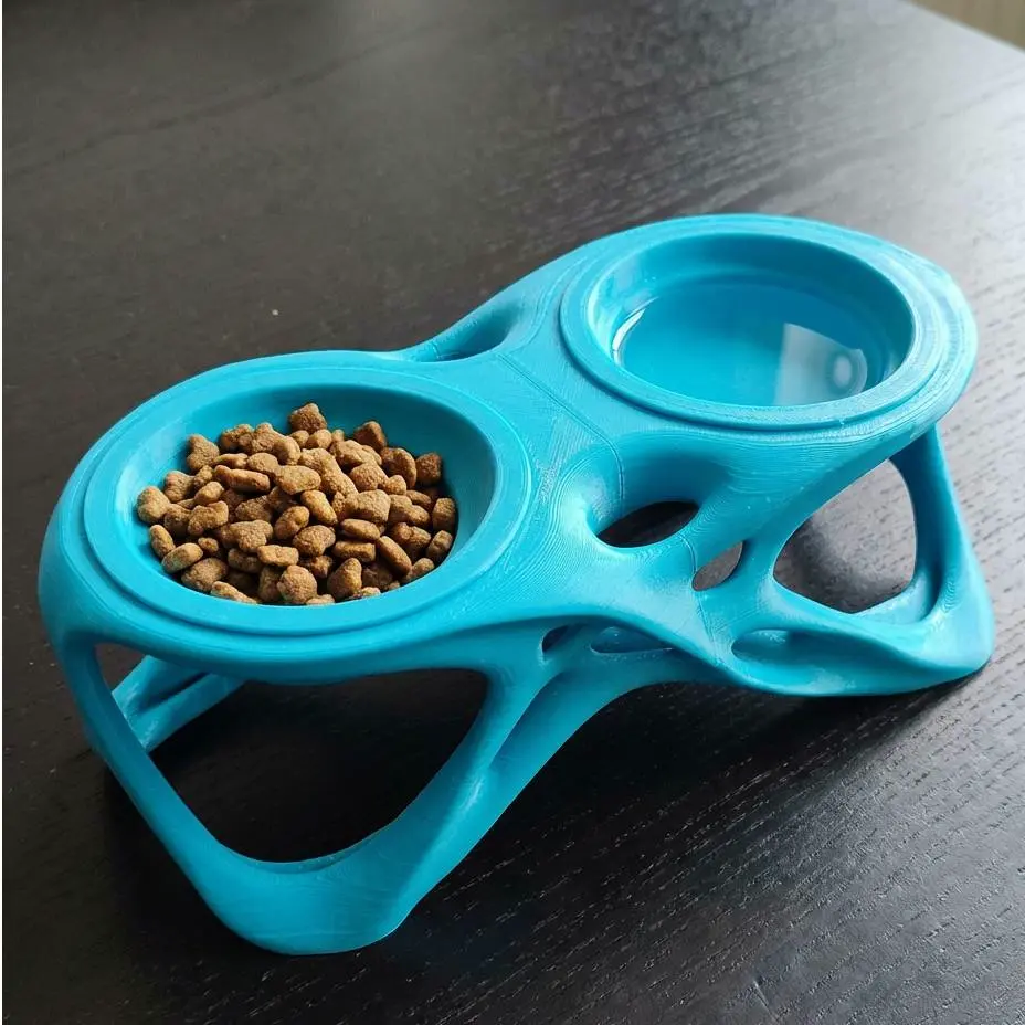 Minimalist Dual Pet Bowl Stand | Modern Cat & Dog Feeder