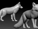Red fox model - Arctic fox statue - decor - 3D print-3
