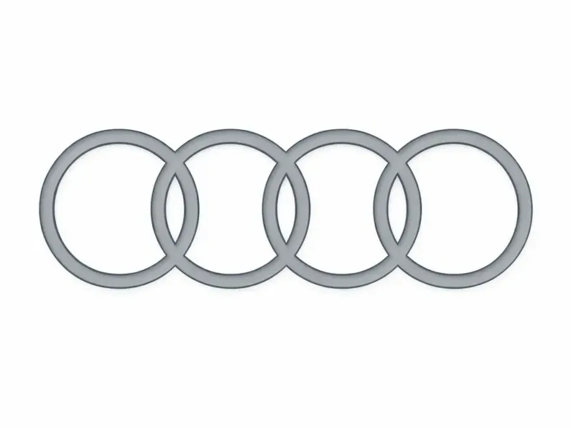 Four Rings Car Logo Style Emblem | Decorative Wall Badge (Fa