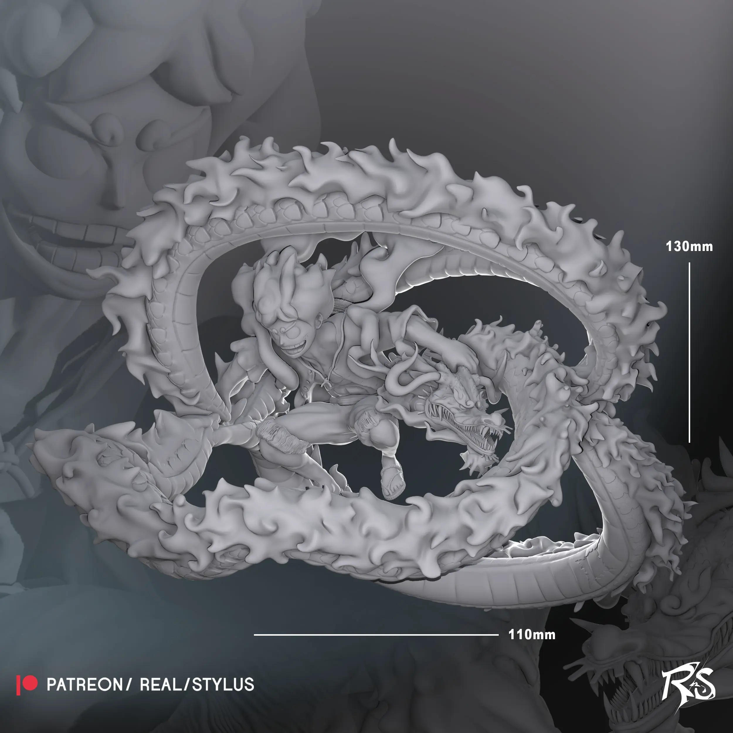 LUFFY GEAR 5 3D PRINT - STYLIZED
