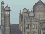 Taj Mahal Indian Mausoleum with minarets - miniatures warham-3