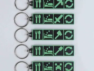 Eat Sleep MINECRAFT Repeat Keychain