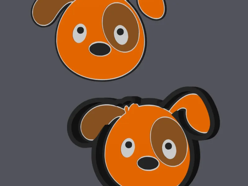 Puppy/Dog Head - Farm Animals - Shaped Coaster with holder