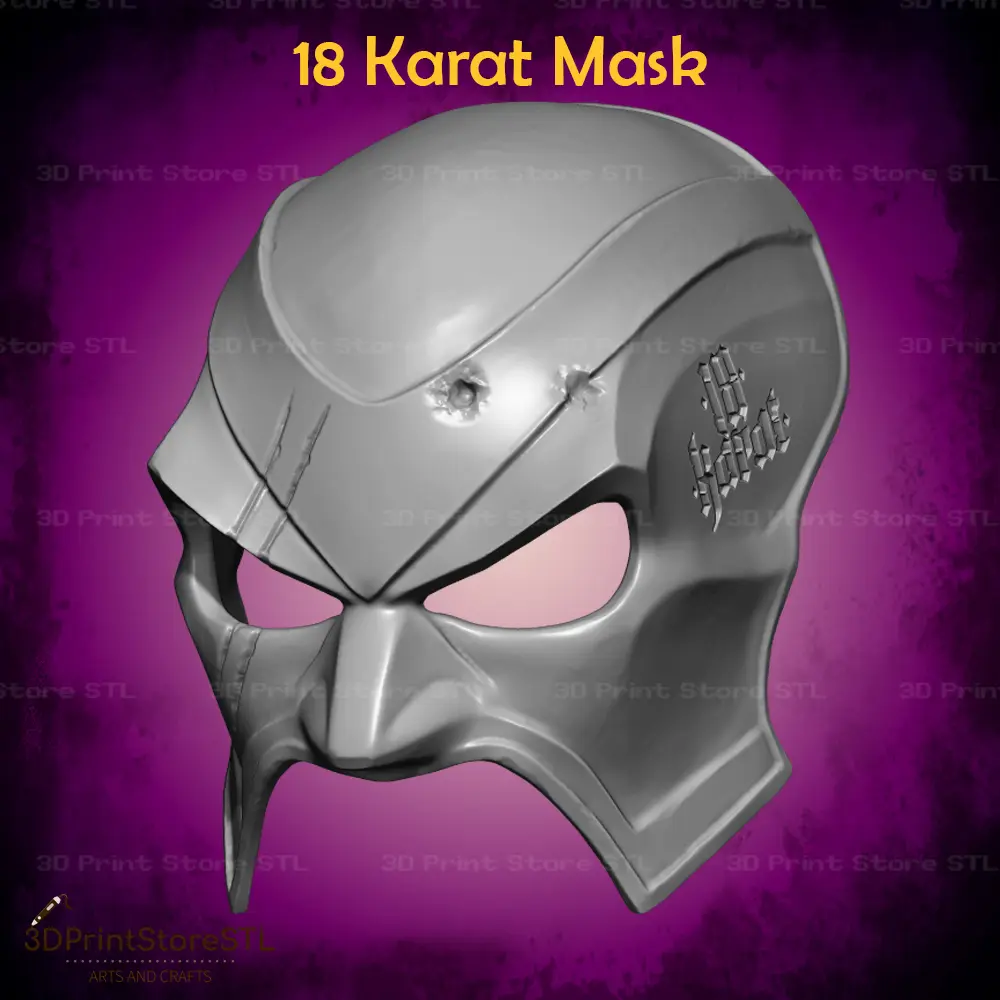 maschera 18 Karat per Cosplay - File STL
