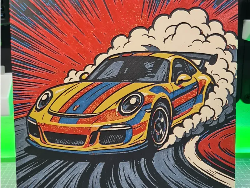 Porsche Drift - 5 Colors - Hueforge 200x200