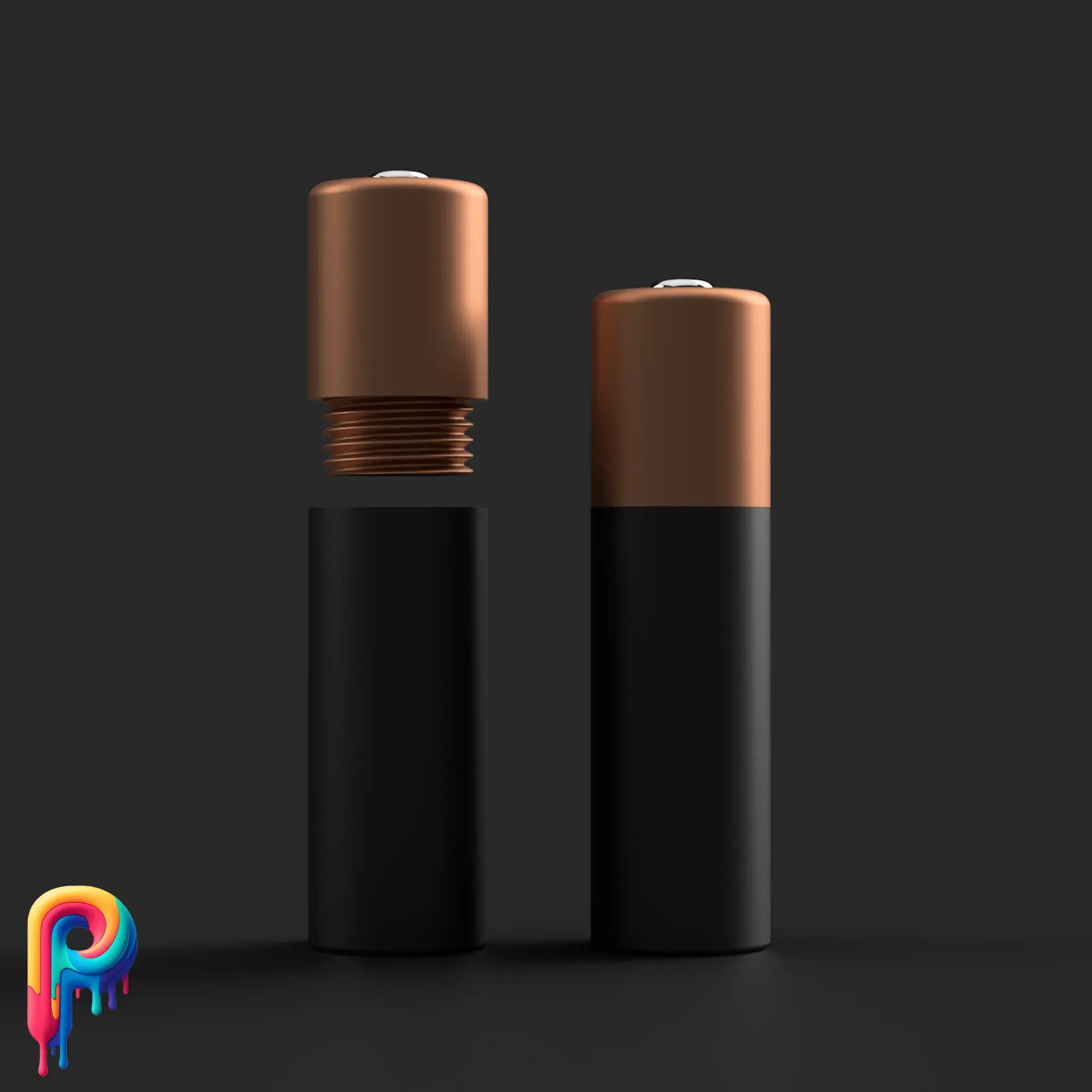 Contenitore a forma di batteria di Polymeria