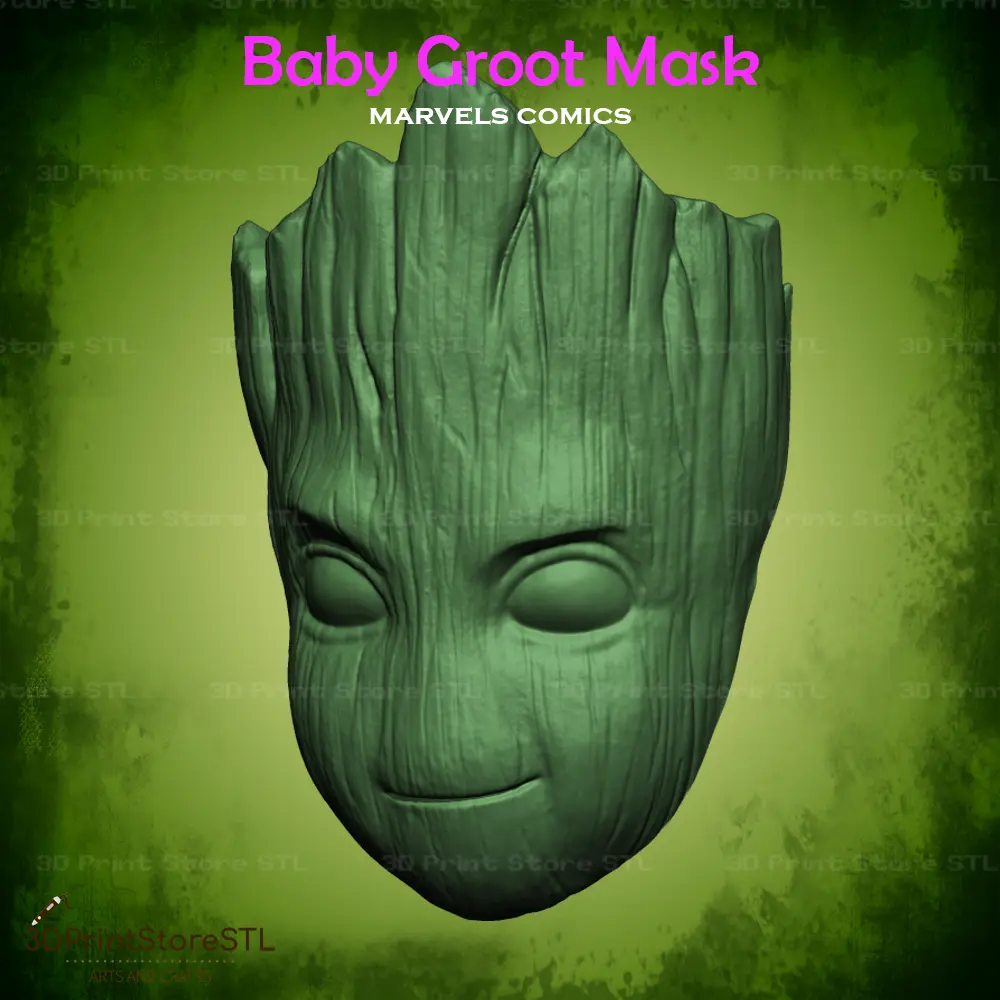 Baby Groot Mask Cosplay Guardians of the Galaxy - STL File