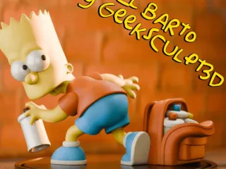Bart Simpson Figurine - Graffiti Edition