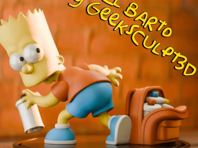 Bart Simpson Figurine - Graffiti Edition