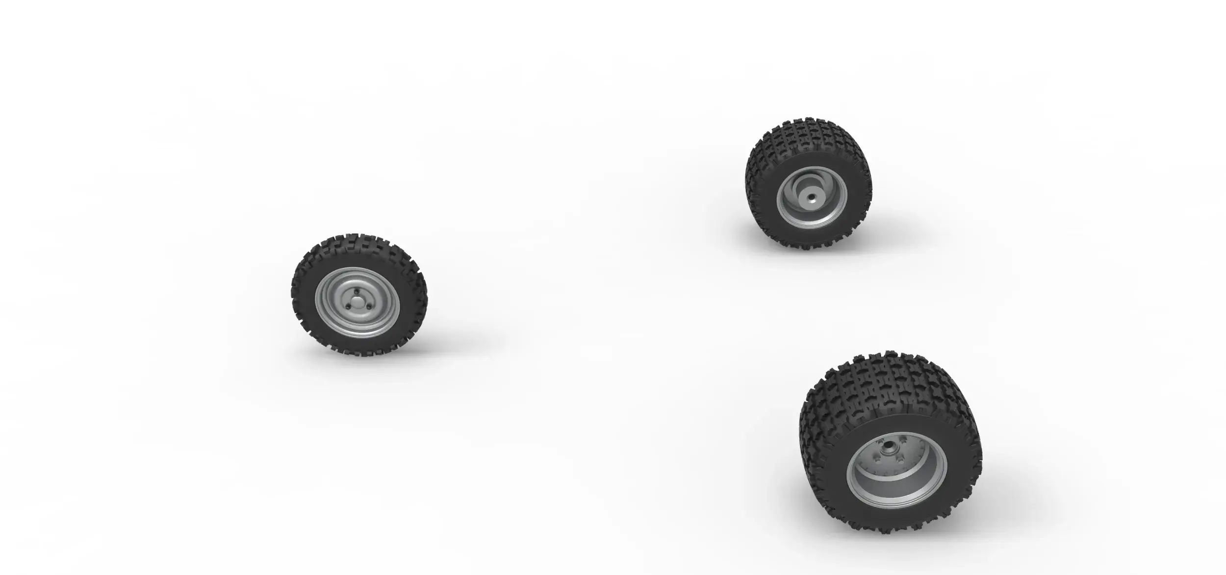 Wheel Set of Ape car proto for dirt Scale 1:25